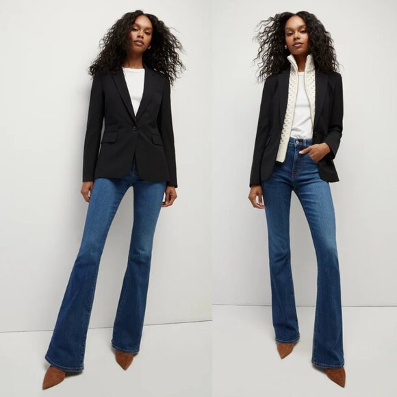 NWT Veronica Beard Classic Blazer Jacket In Black Notch Lapels Tailored Fit Sz 0 - Picture 2 of 9